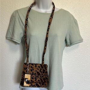 Nine West Chic Leopard Print Small Crossbody Bag